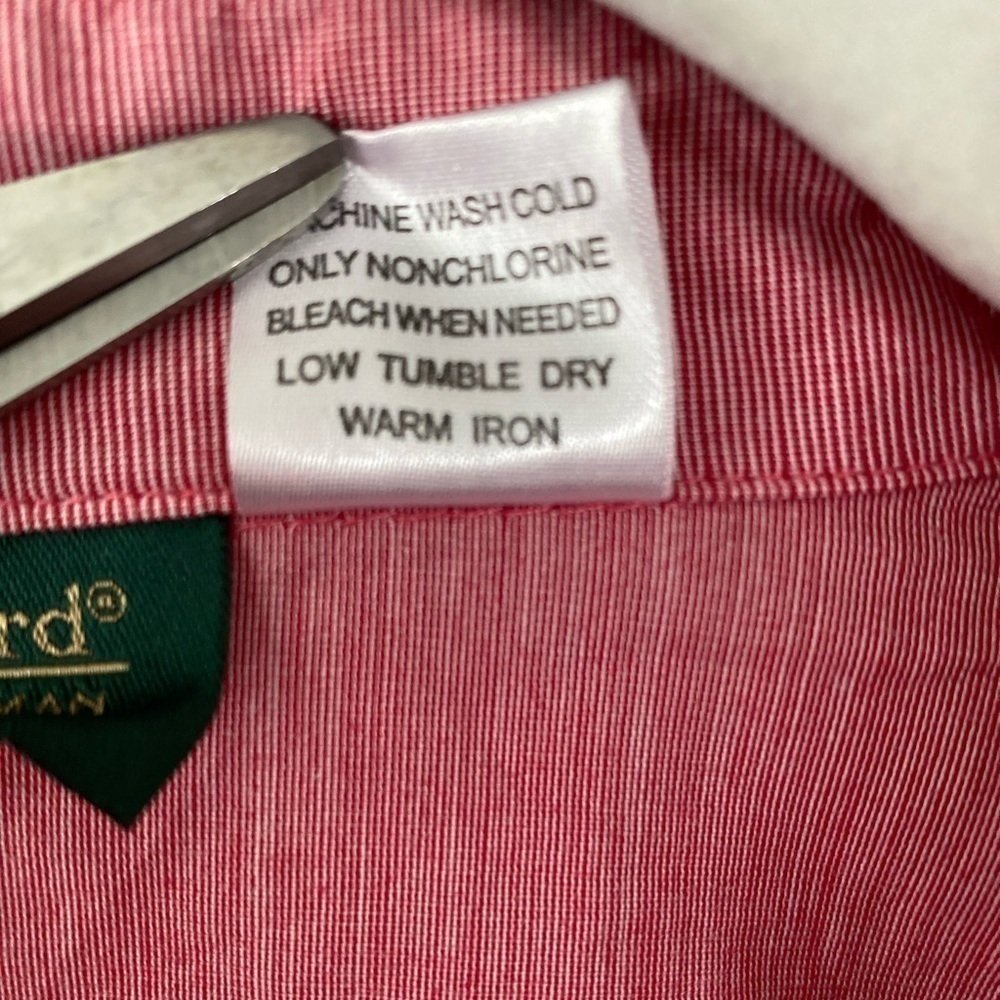 Harve Bernard Red Button Down Collared Shirt Xl - image 6